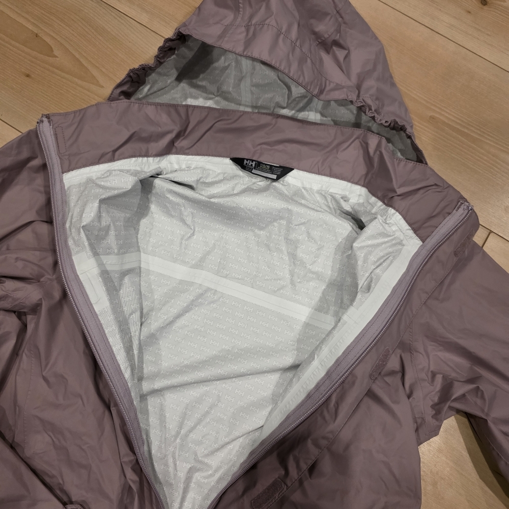 Helly Hansen JR Joke Light Purple Hooded Jacket Waterproof Shell - Picture 8 of 12